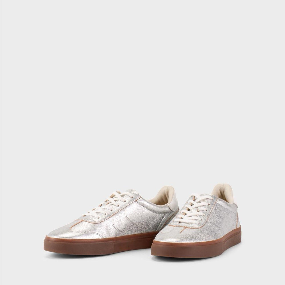 NWT Vagabond Shoemakers Women's Cody Leather Sneaker, Silver